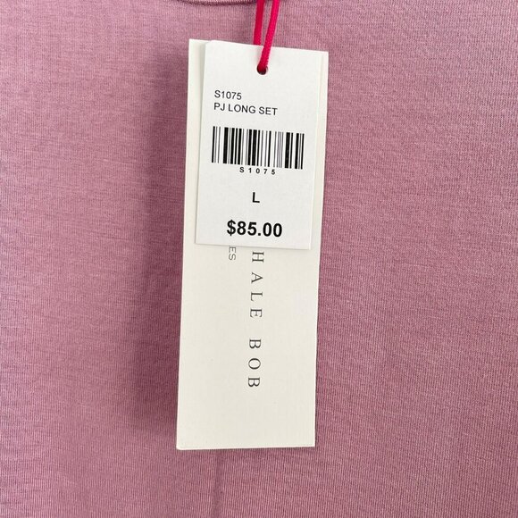 Hale Bob Pink Modal/Spandex Long Sleeve Pajama PJ Set Size Large NEW - Picture 3 of 4